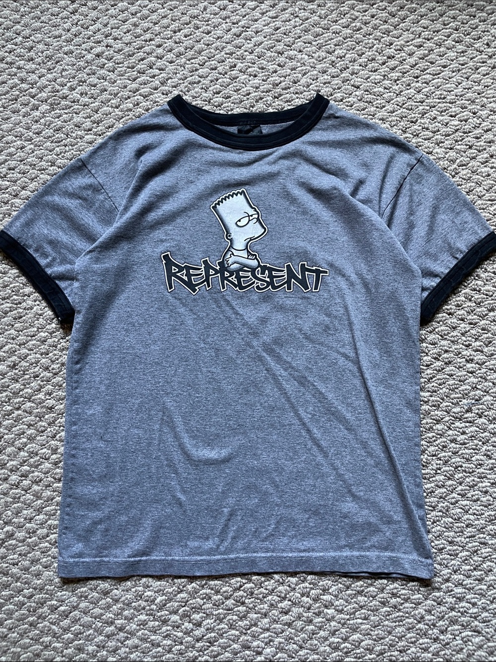 Y2K Bart Simpson ringer t shirt